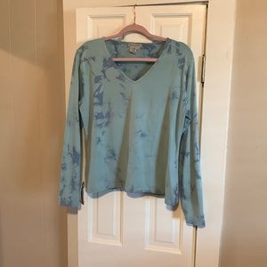 Royal Robbins long sleeve blue tie dye top